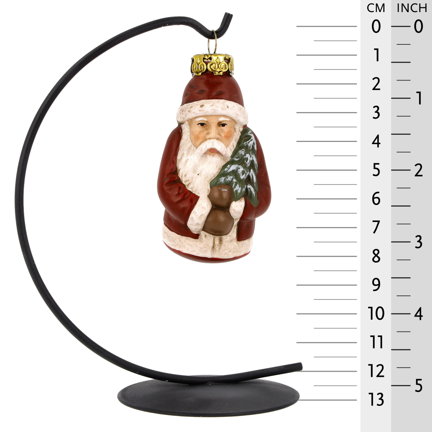 Baumschmuck Nikolaus mit Tanne, Glas