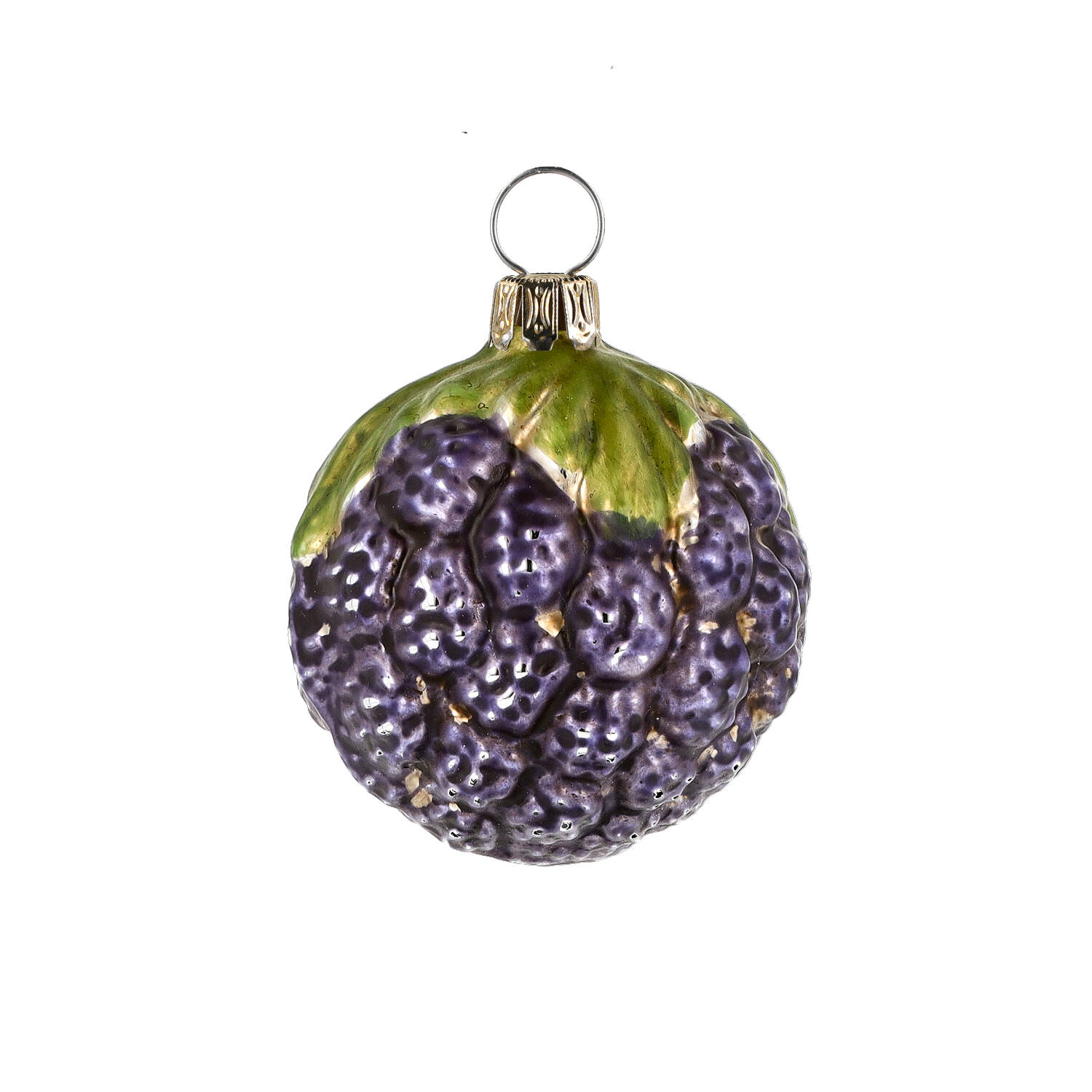 Glas-Christbaumanhänger Brombeere in Lila