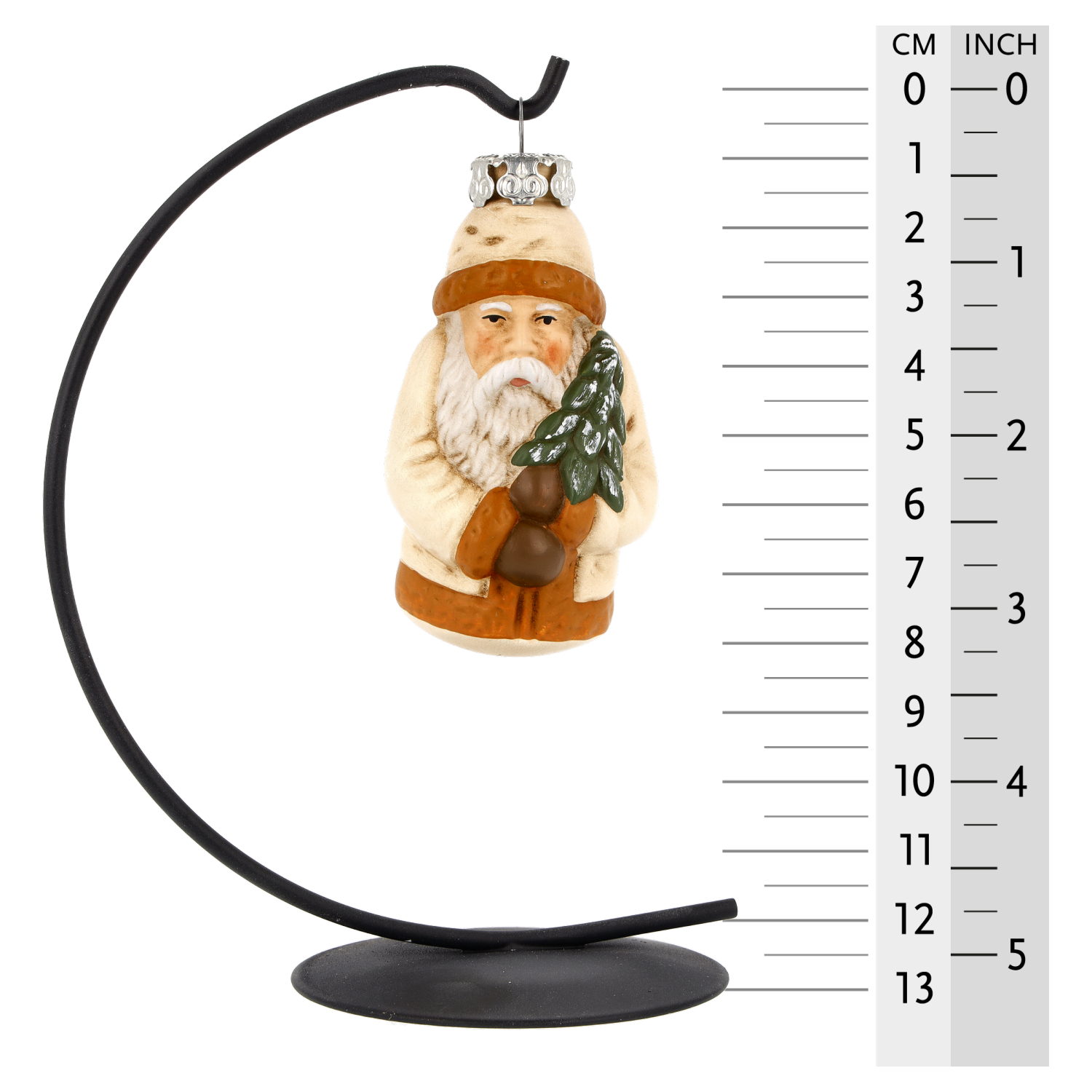 Vintage Weihnachtsmann-Anhänger, handbemalt, Baumschmuck