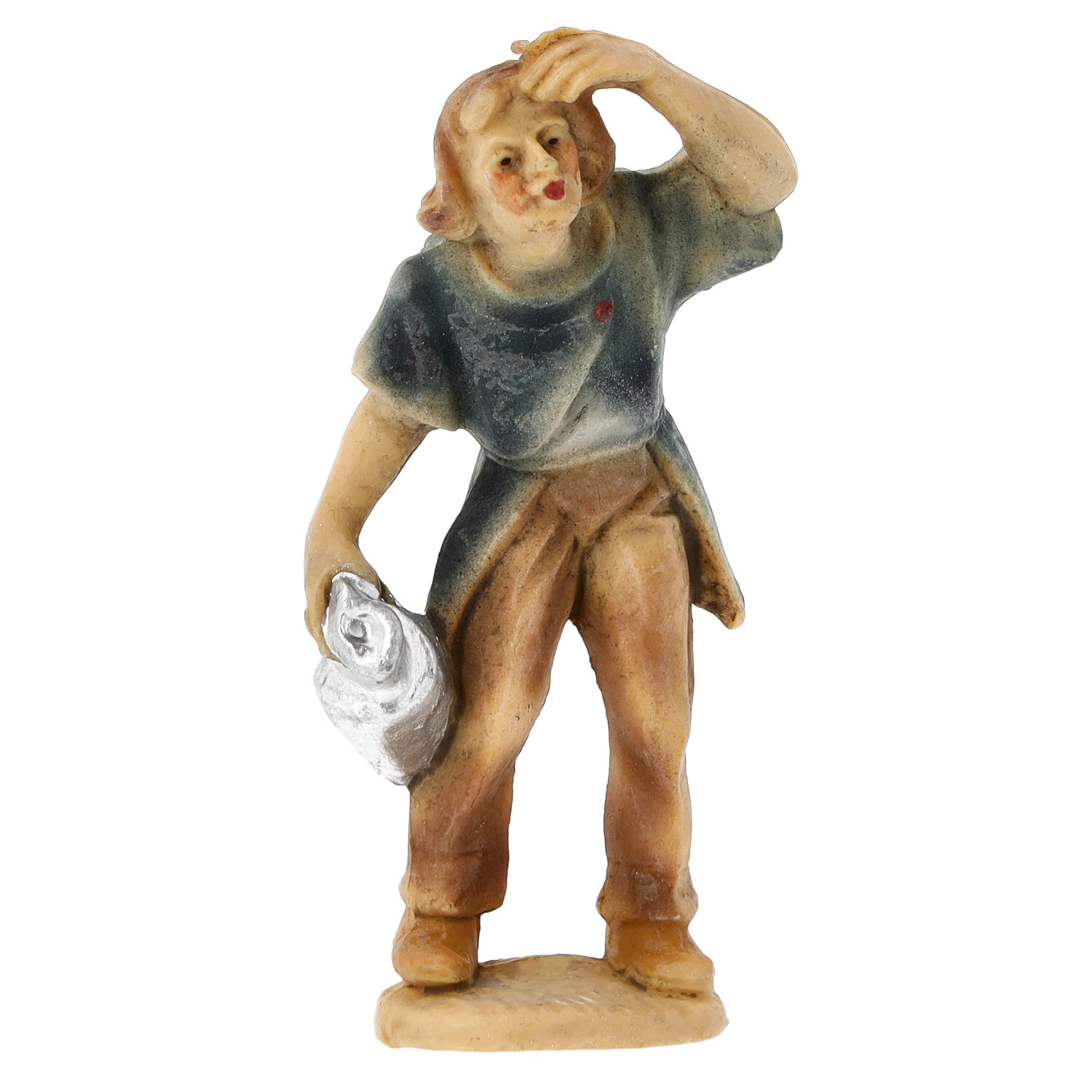 Handbemalte Krippenfigur: Mann mit Krug