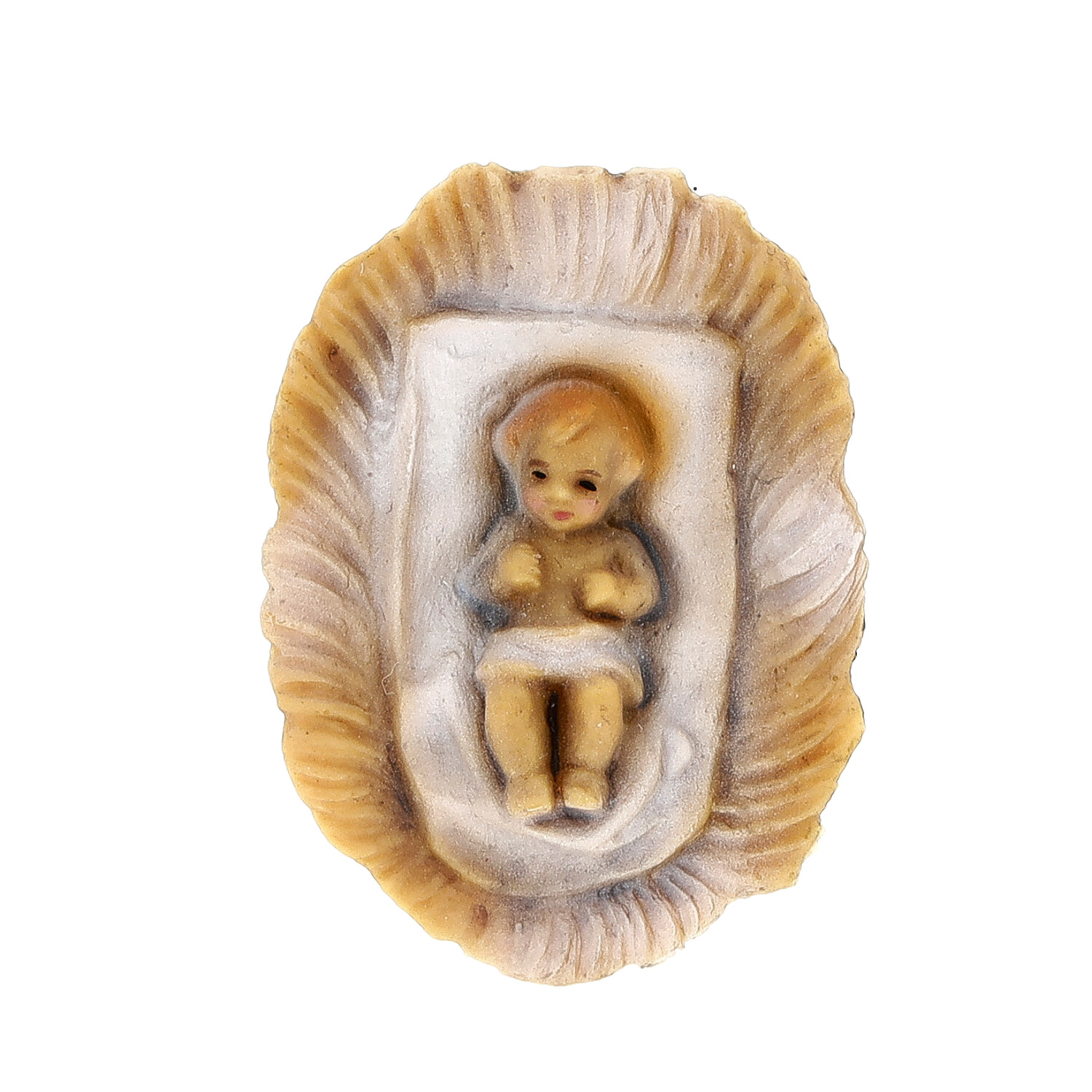 Jesuskind in der Krippe, Krippenfigur Miniatur