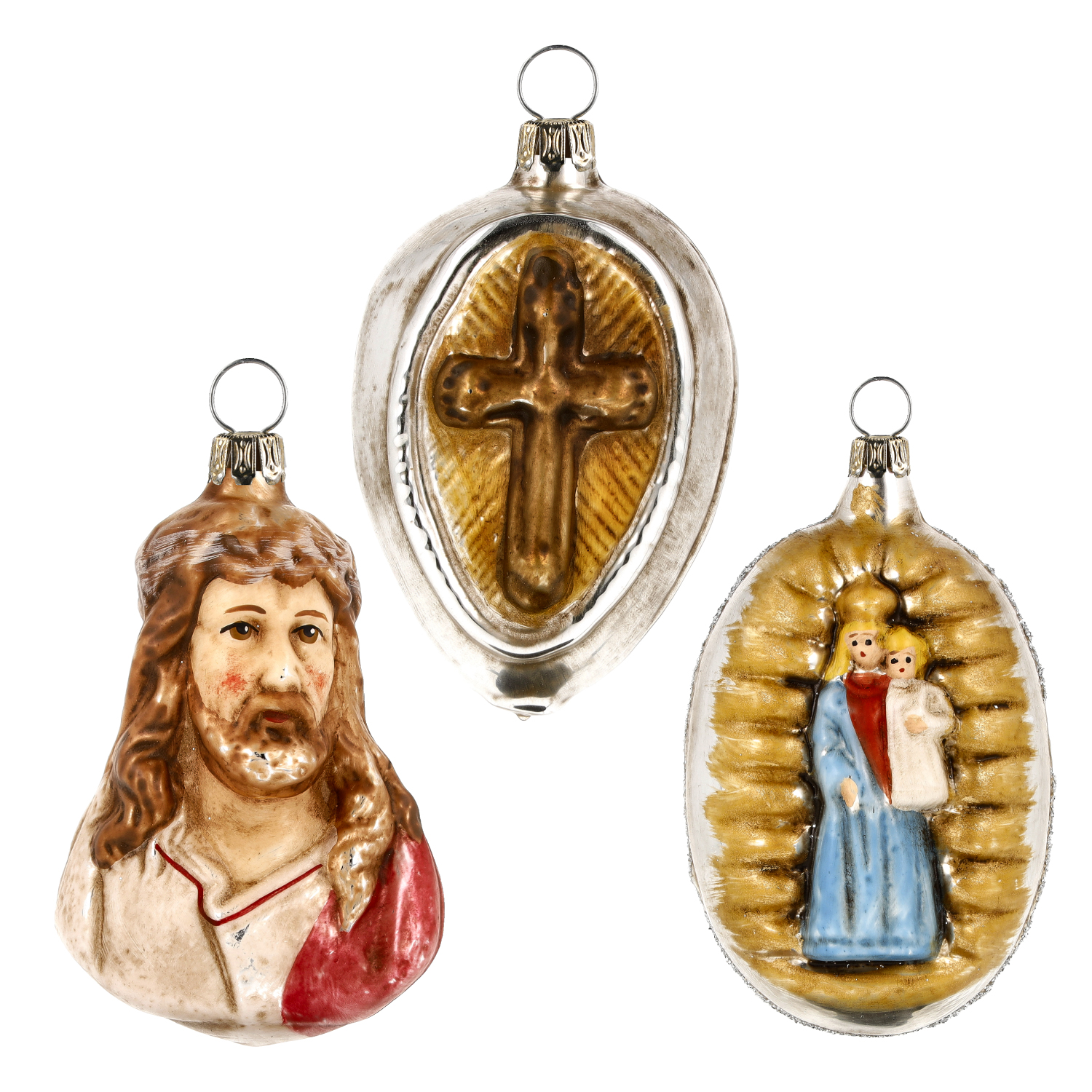 Heilige Nacht - Christbaumschmuck 3er - Set aus Glas