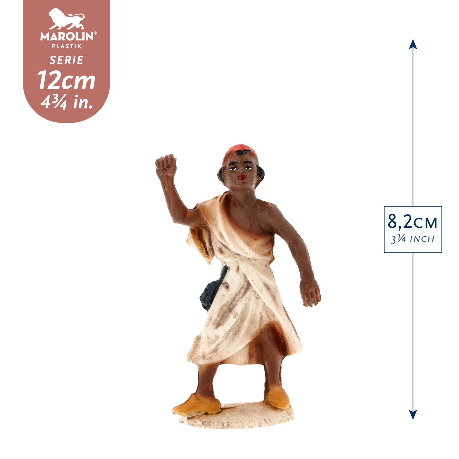 MAROLIN Krippenfigur Hirte, Serie 12 cm, Plastik