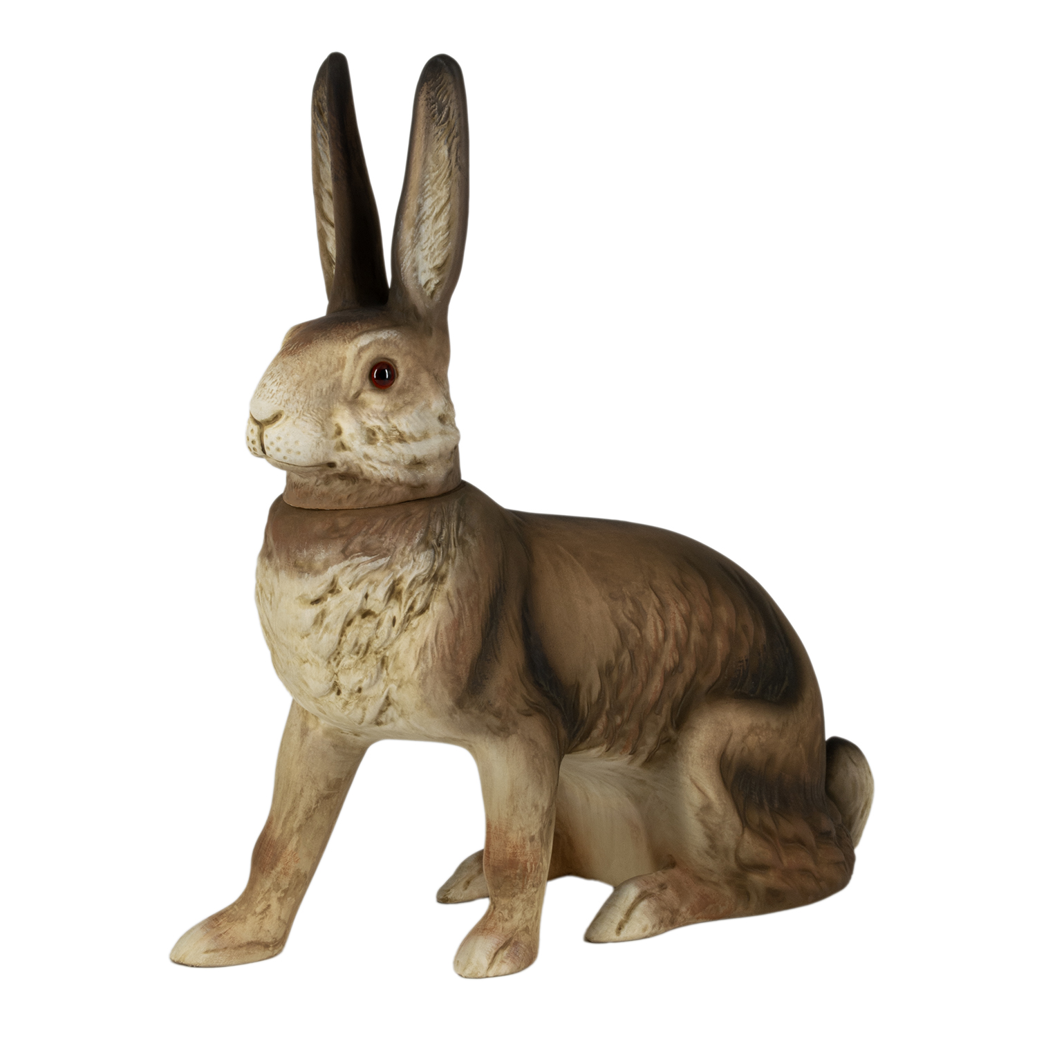 Braune Hasenfigur, sitzend und naturgetreu