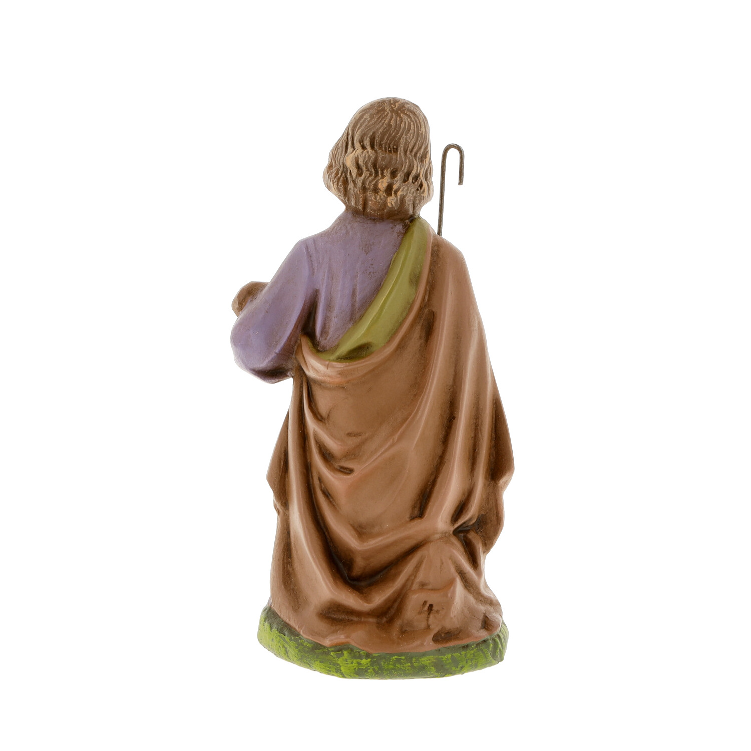 Hirten-Krippenfigur mit Stab, Rückseite
