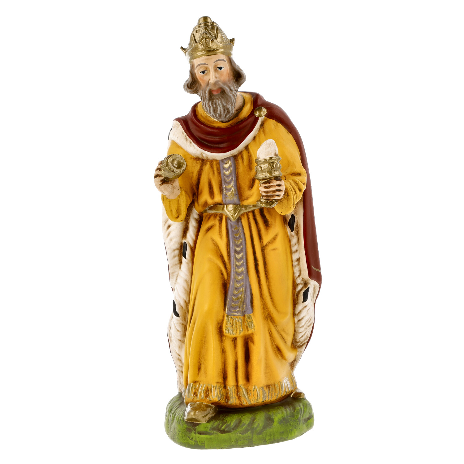 König weiß (Balthasar), zu 17cm Figuren - Marolin Papiermaché - made in Germany