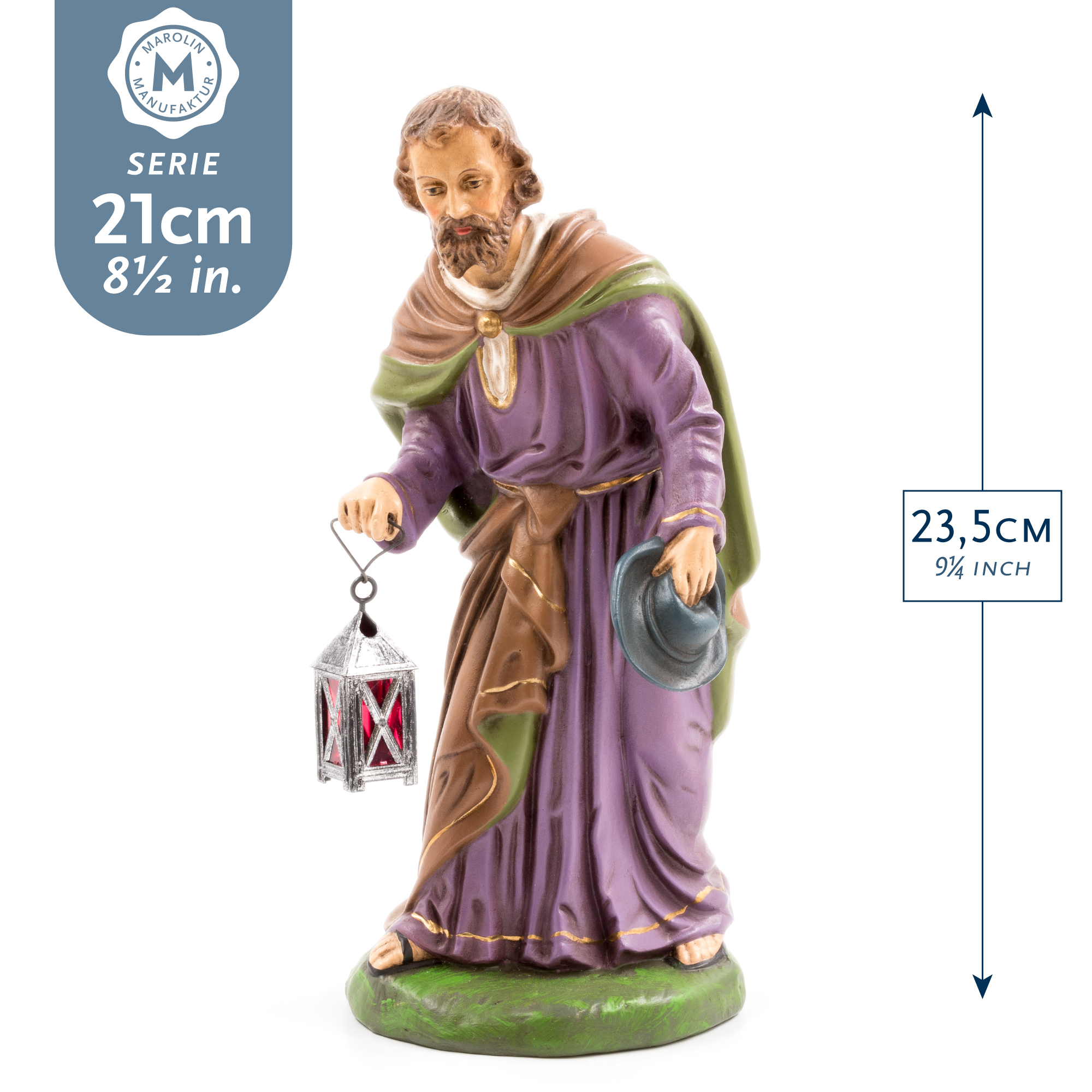 Josef stehend mit Laterne, zu 21 cm Figuren