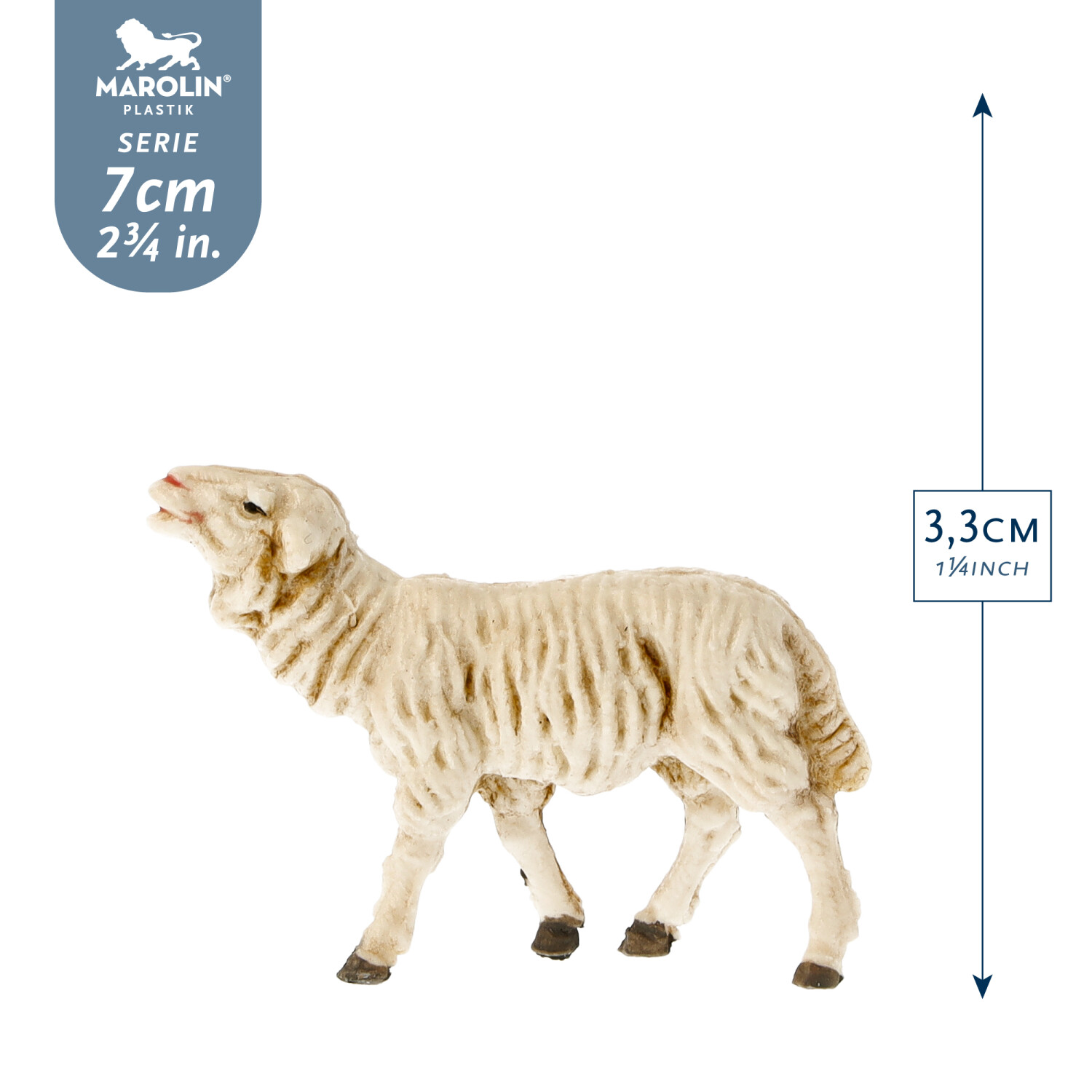 Stehendes Schaf, Marolin Plastik Serie 7 cm