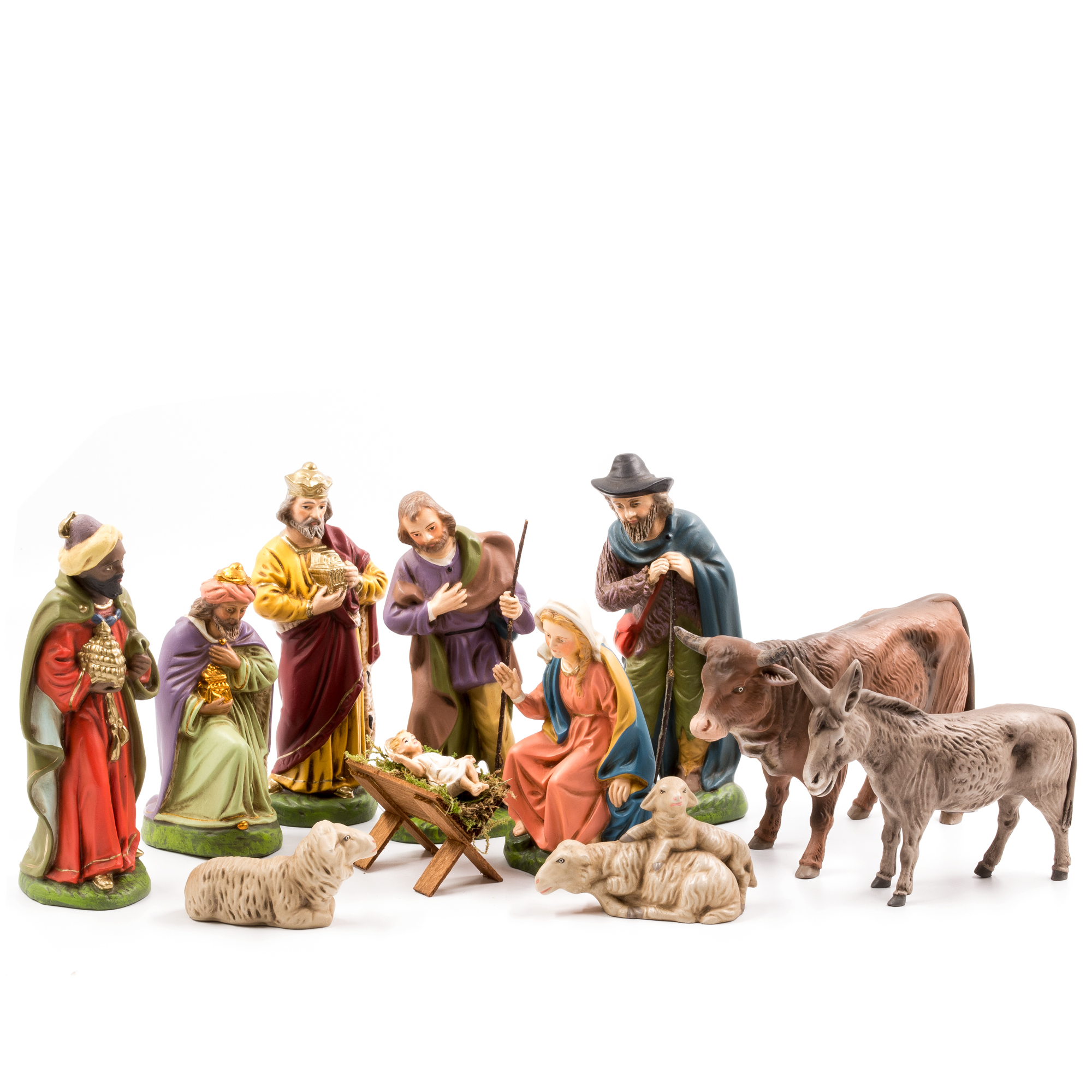 Krippenfigurenset, 11 Figuren, 14cm Krippenfiguren