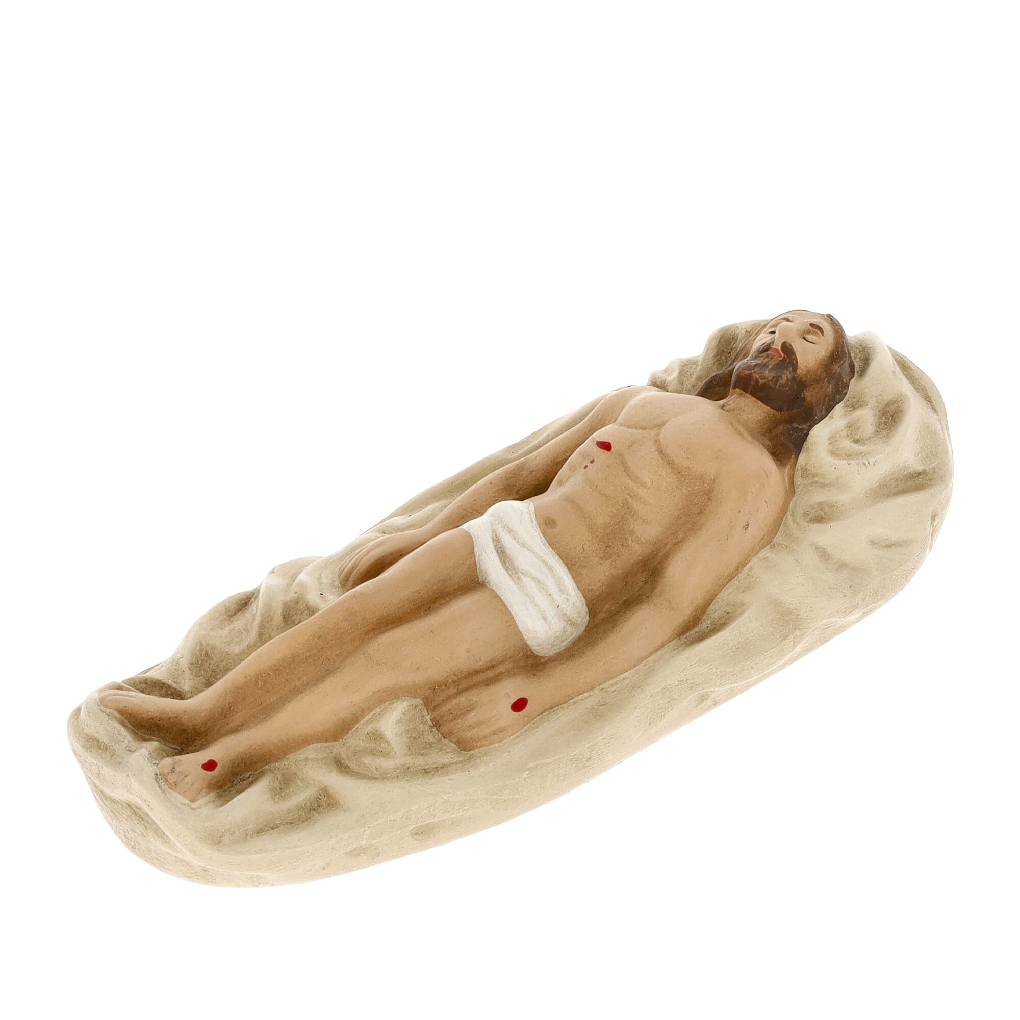 Jesusfigur im Grab liegend, religiöse Deko