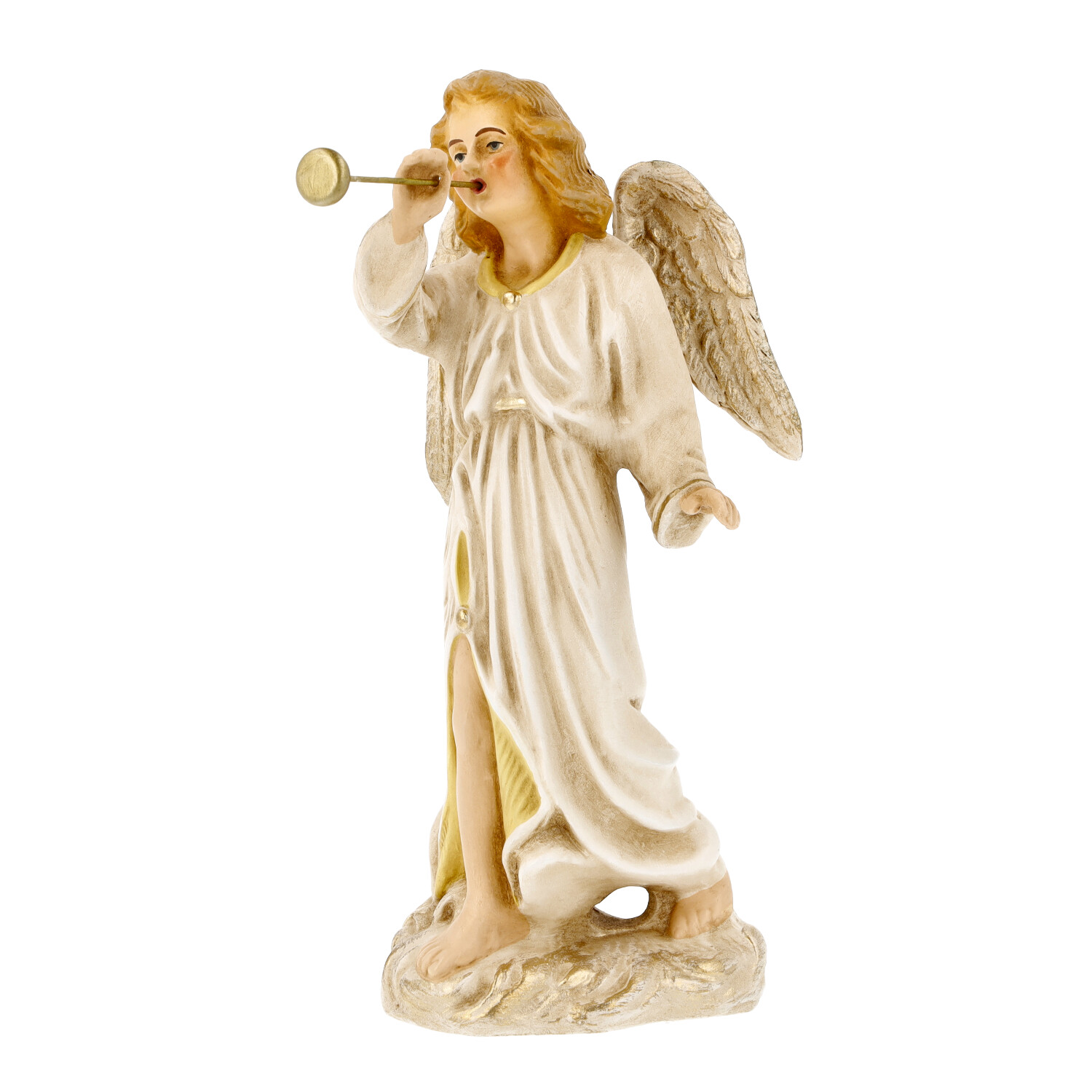 Posaunenengel in Antikweiß, zu 14cm Figuren - Marolin Krippenfigur - made in Germany