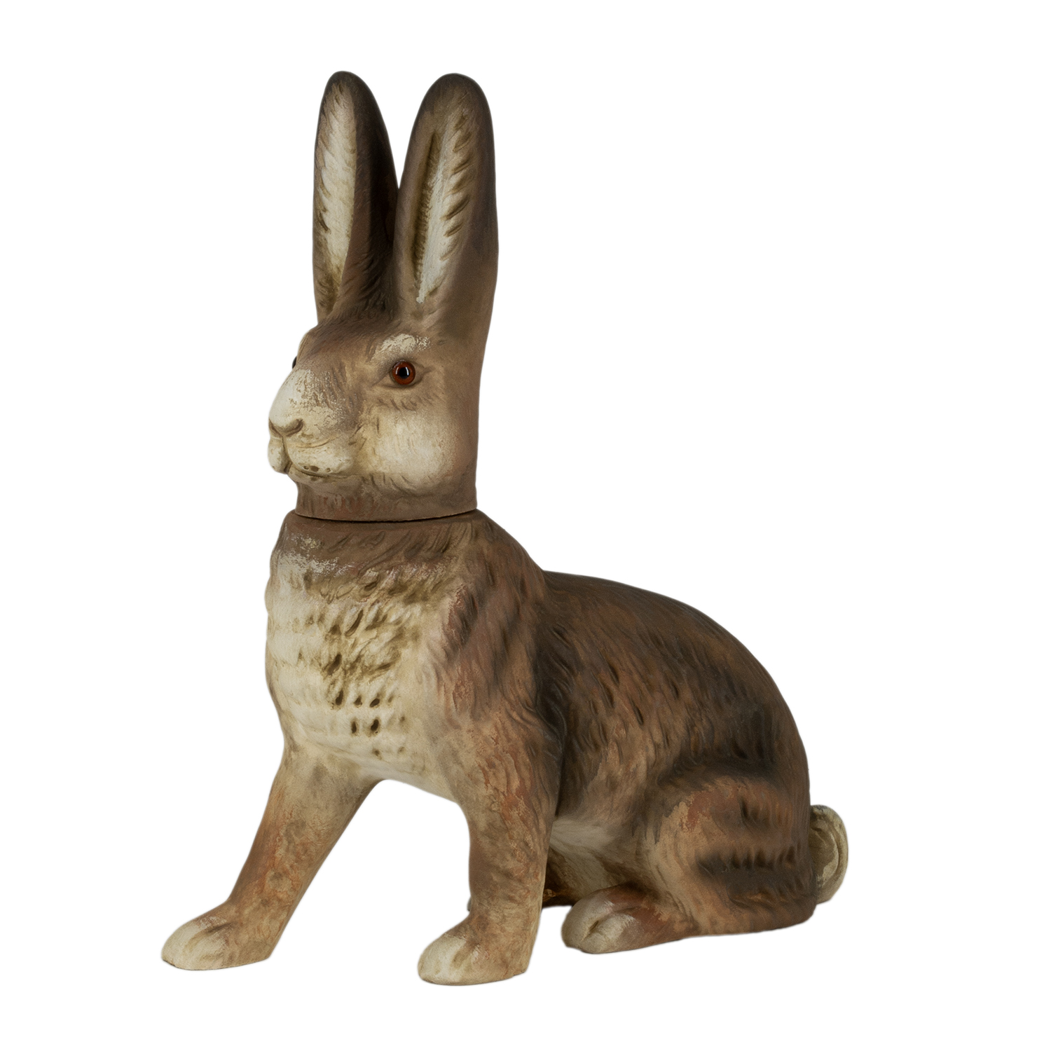 Braune sitzende Hasenfigur als Deko-Objekt