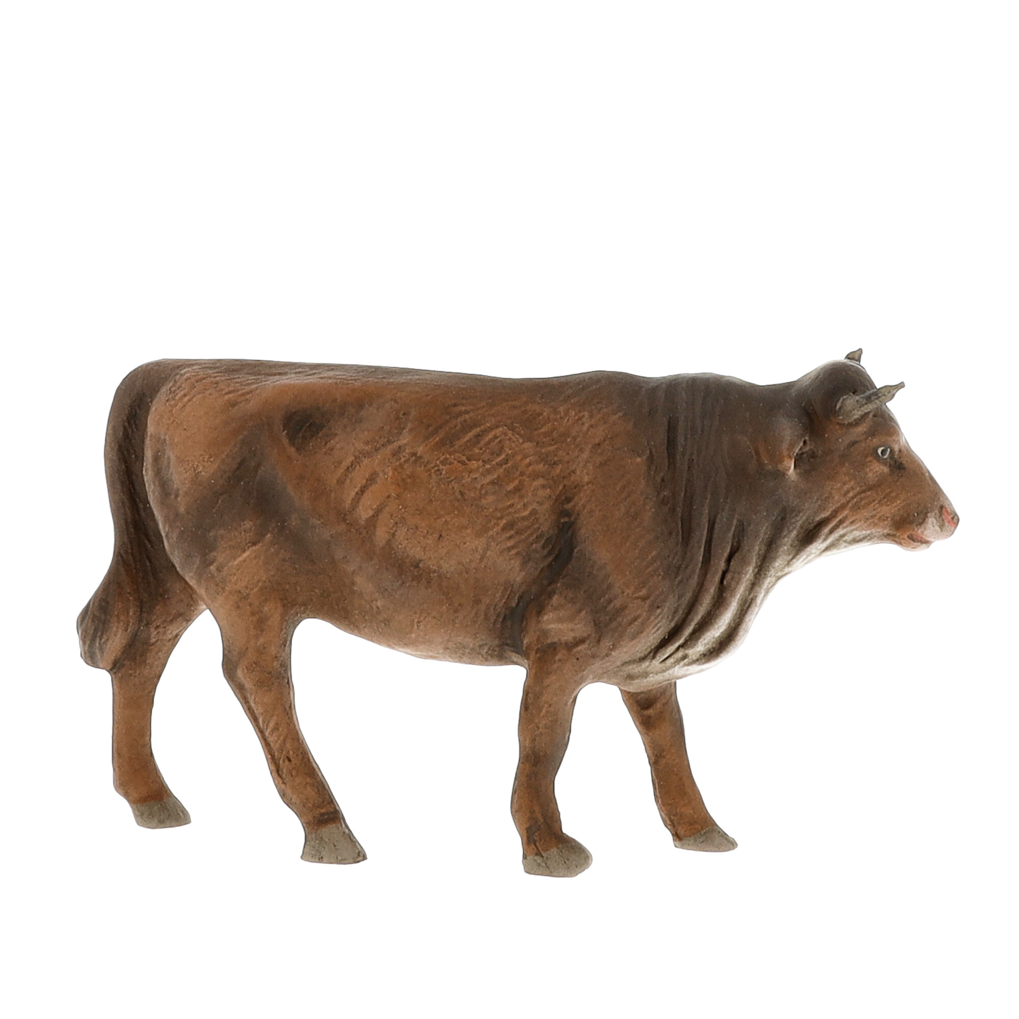 Braune Stierfigur aus Kunststoff