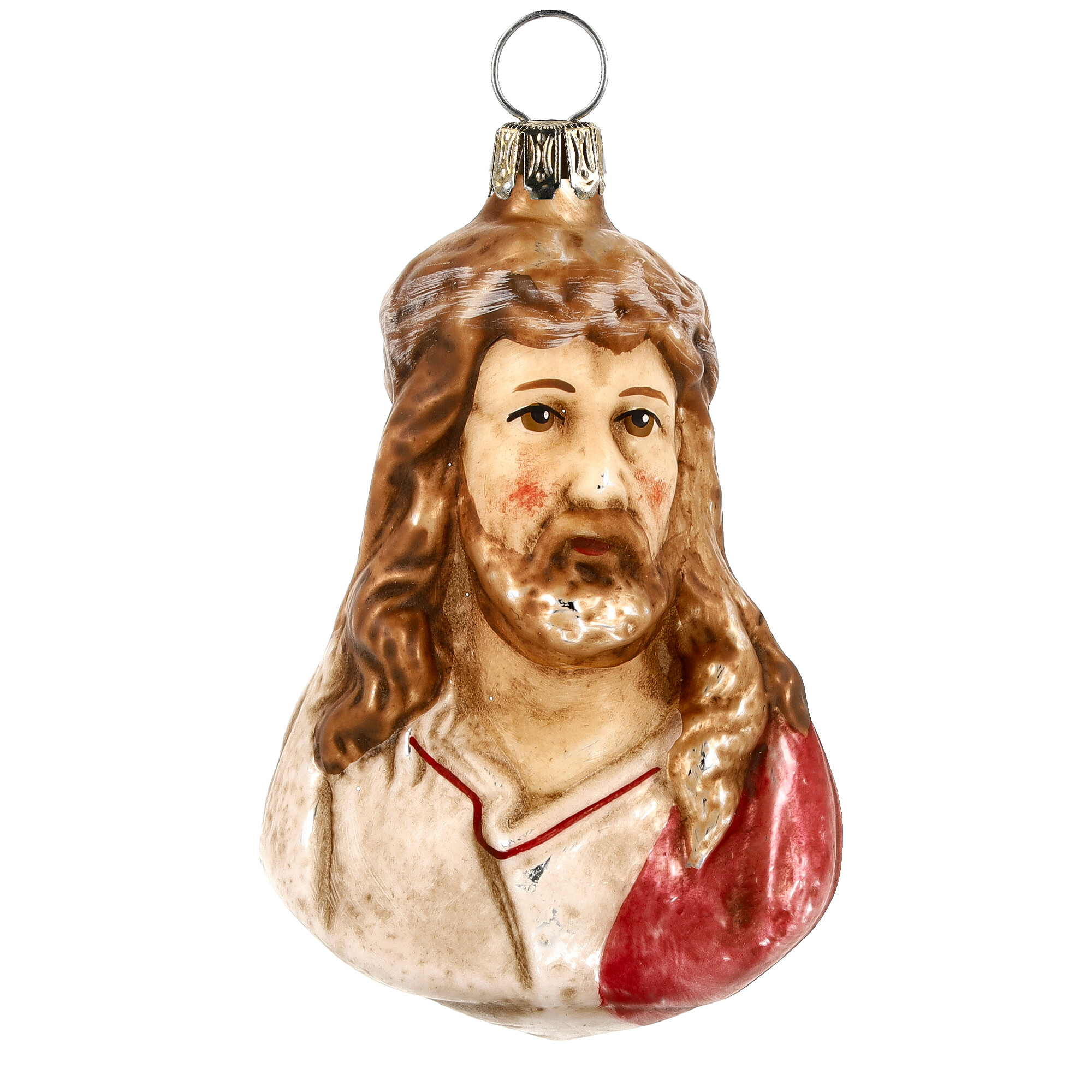 Glasanhänger Heiligenbüste für den Weihnachtsbaum