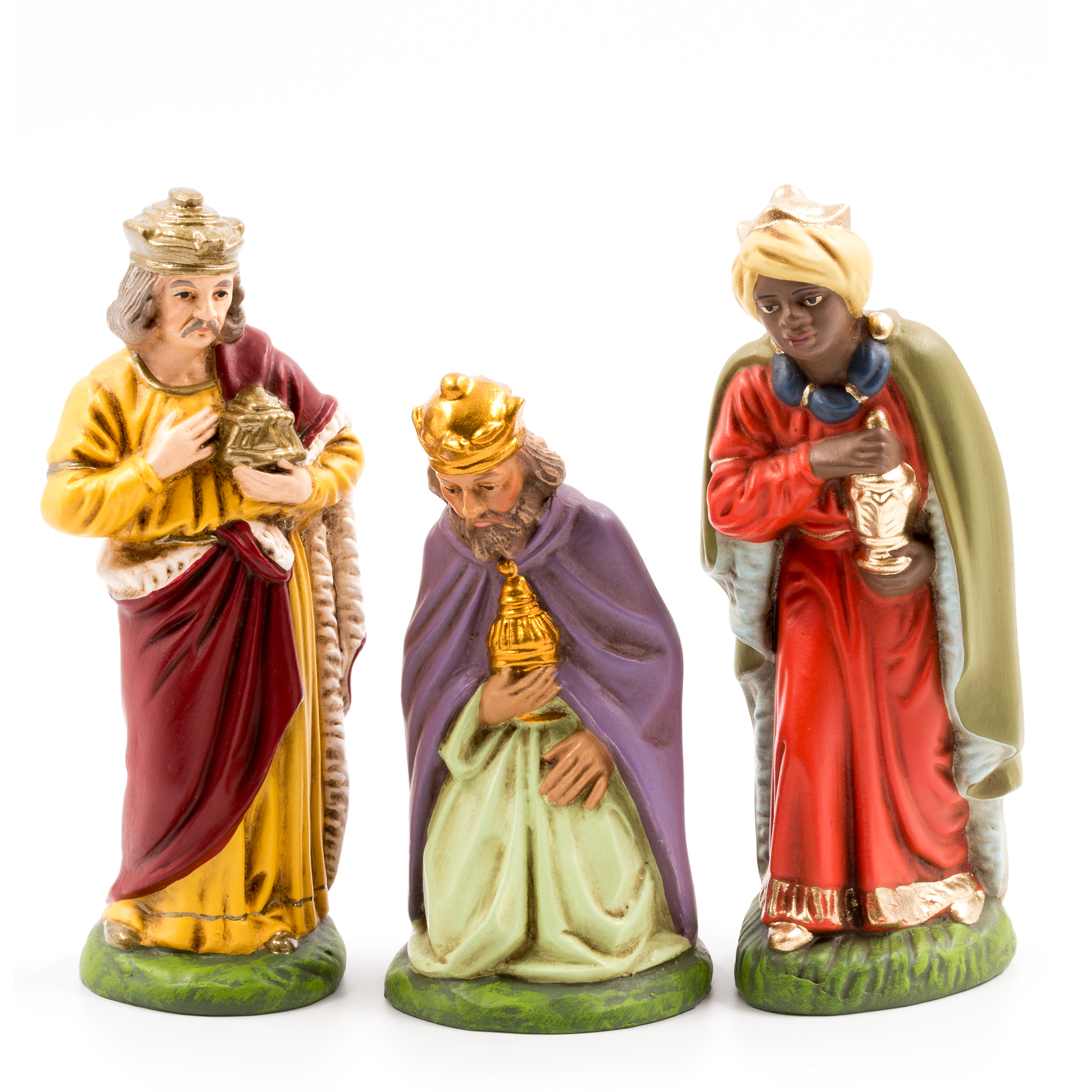 Heilige Drei Könige Krippenfiguren mit Geschenken, Set