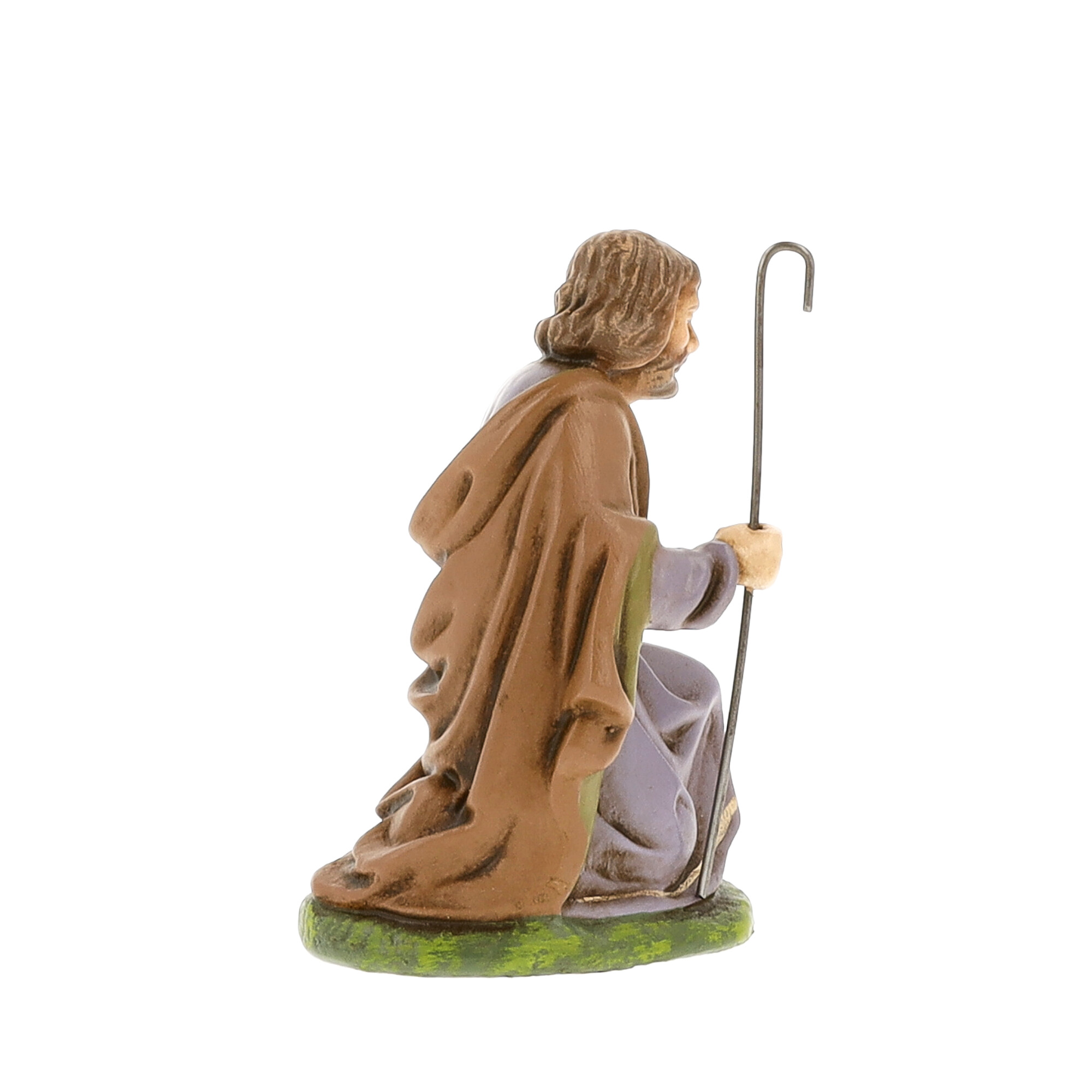 Kniender Hirte mit Hirtenstab, Krippenfigur