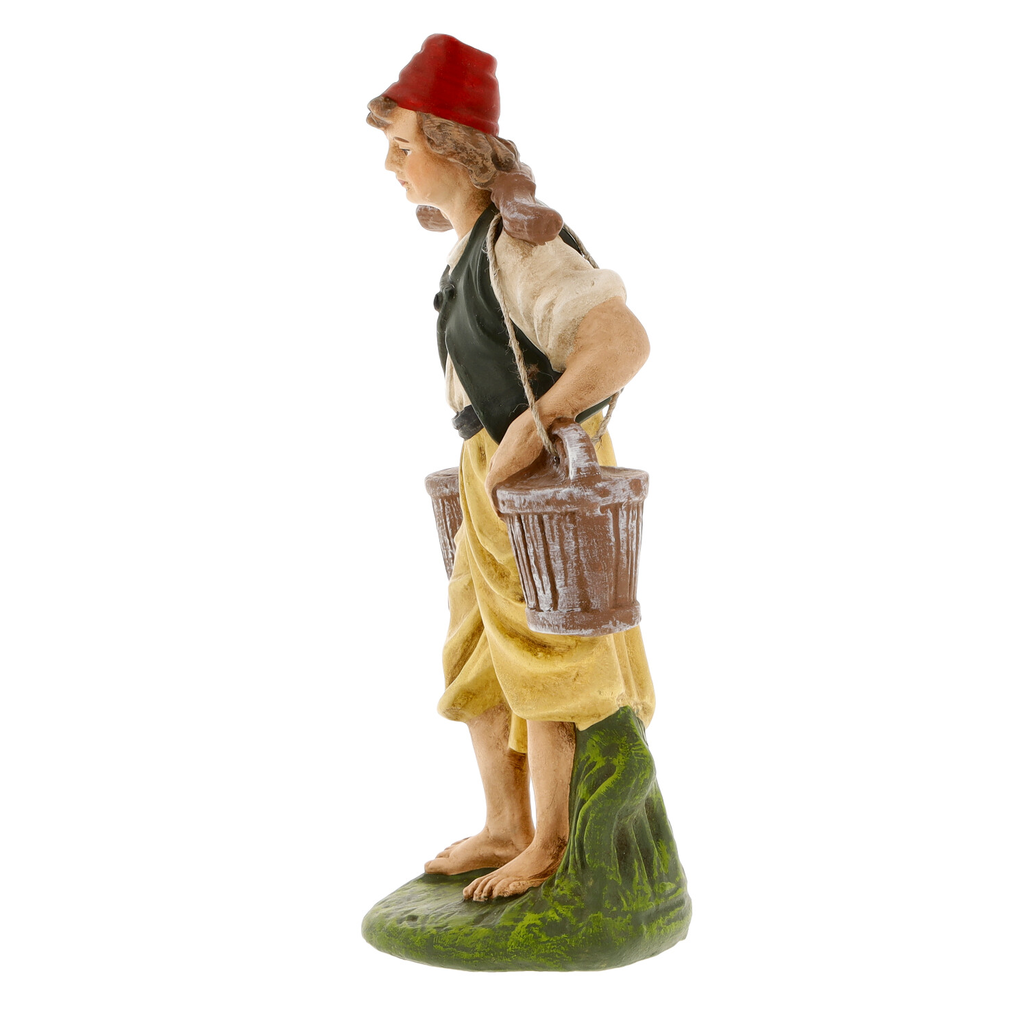 Wasserträger mit Eimern, zu 12cm Marolin Krippenfiguren - made in Germany