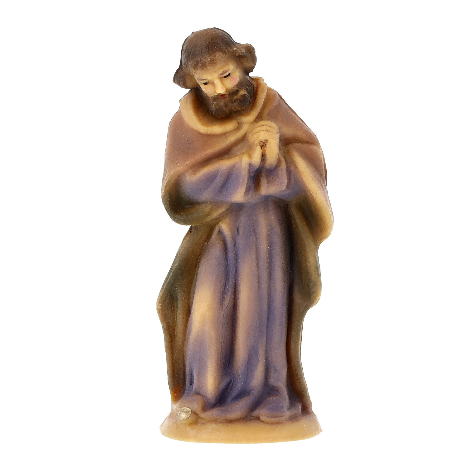 Religiöse Figur: betender Mönch in brauner Kutte