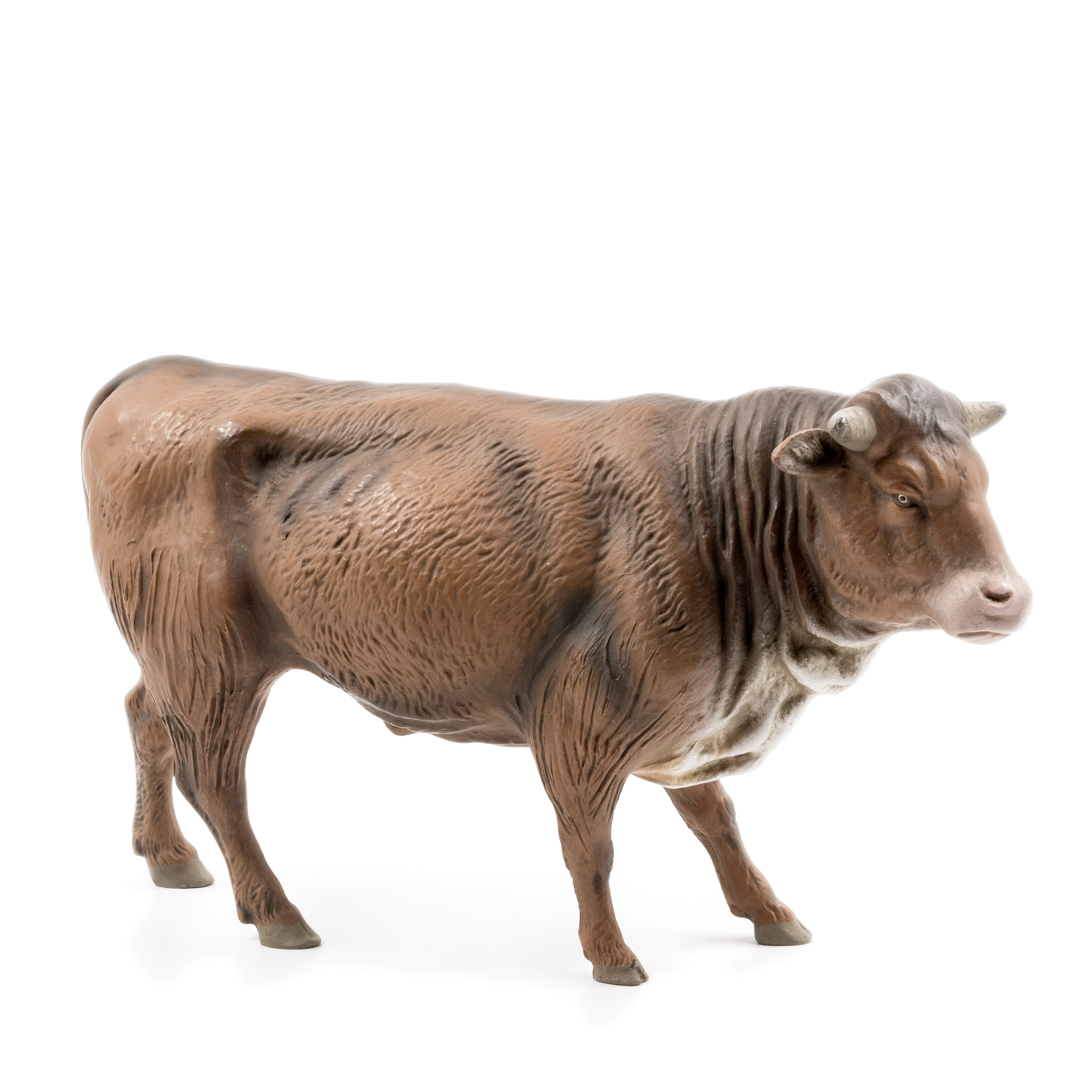 Braune Stier-Spielfigur aus Kunststoff