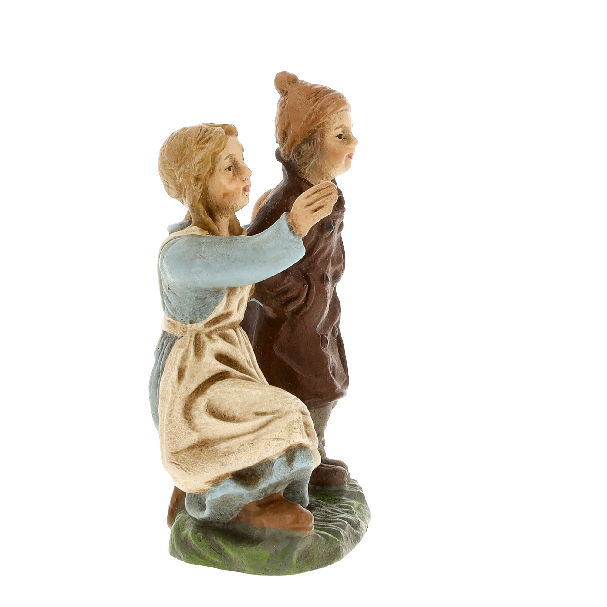 Handbemalte Dekofigur: zwei Kinder