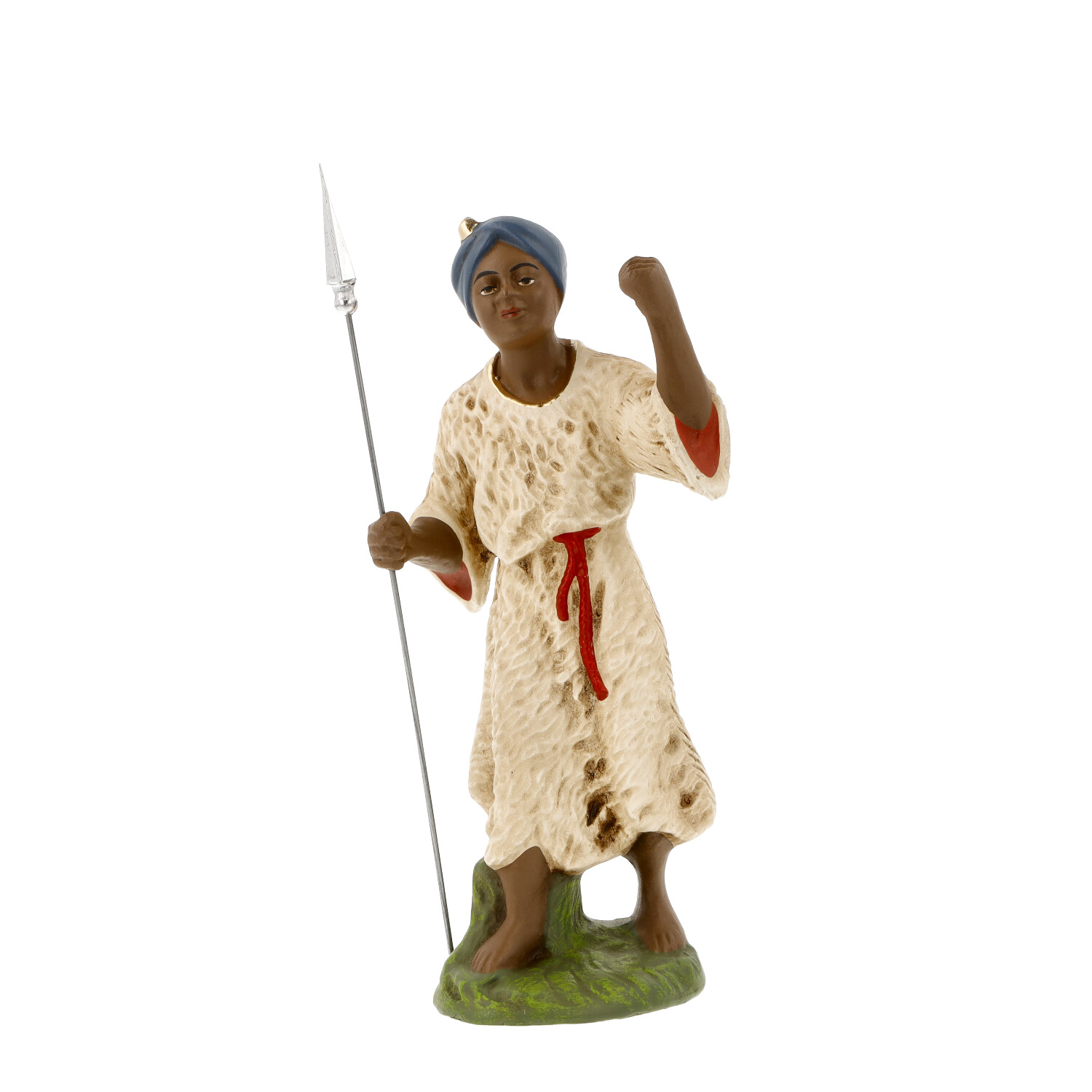 Kameltreiber mit Fellkleid und Turban (schwarzes Gesicht), zu 17cm Figuren - Marolin - made in Germany