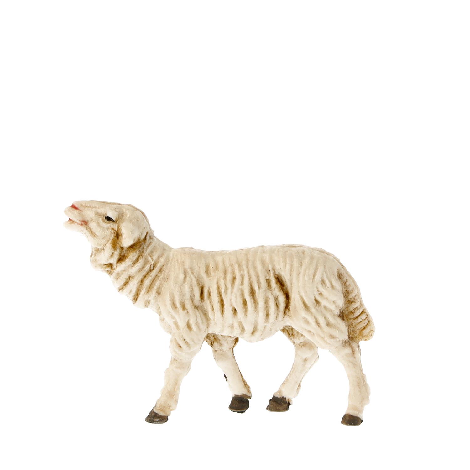 Detailreiche Schaffigur, cremeweiß, freistehend